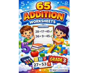 65 Addition Worksheets for Grade 3