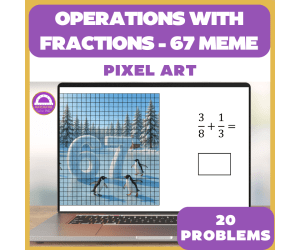 67 Meme Winter Fraction Operations Pixel Art