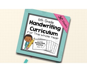 6th Grade Handwriting Curriculum | Year-Long Printable Workbook | Sixt