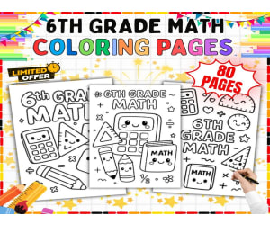 6th Grade Math Coloring Pages - 76 Printable No Prep Sheets