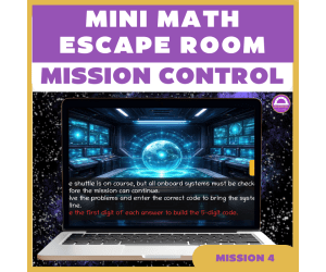 6th Grade Math Spiral Review Escape Room Week 1 Day 4