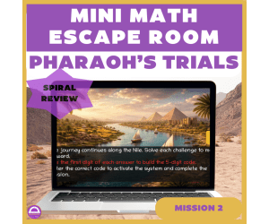 6th Grade Math Spiral Review Escape Room Week 2 Day 2