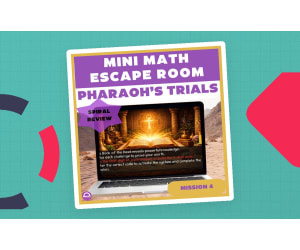 6th Grade Math Spiral Review Escape Room Week 2 Day 4