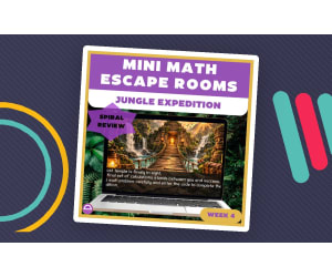 6th Grade Math Spiral Review Escape Room Week 4