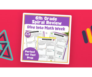 6th Grade Math Spiral Review: Underwater-Themed