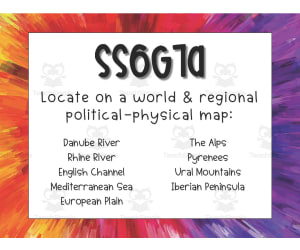 6th Grade Social Studies Standards Set 2