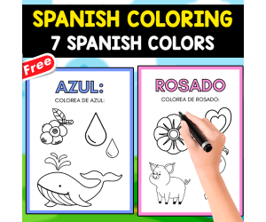 7 SPANISH COLORS | LEARNING AND COLORING BOOK