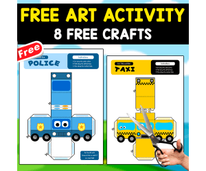 8 FREE CRAFTS OF TRANSPORTATION | ART ACTIVITY
