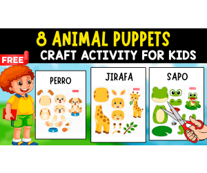 8 PUPPETS OF ANIMALS | CRAFT ACTIVITY FOR KIDS