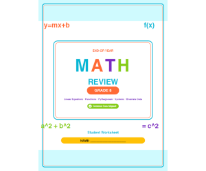 8th Grade End of Year Math Review Worksheets & Games