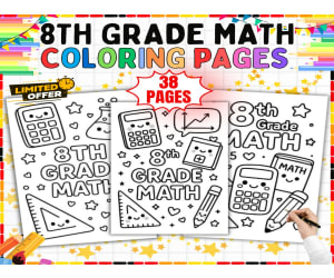 8th Grade Math Coloring Pages - 34 Printable No Prep Sheets