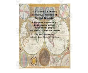 8th Grade U.S. History Formative Assessment for Fall Semester