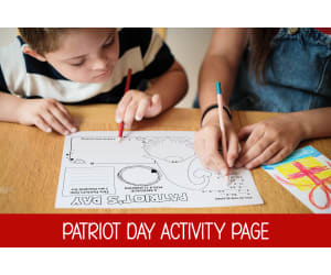 9-11 ACTIVITY SHEET WITH WORD GAME, PATRIOT DAY COLORING WORKSHEET,
