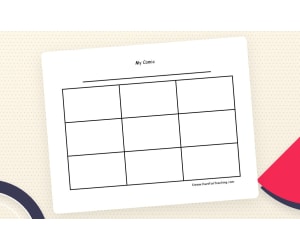 9 Boxes Comic Strip Worksheet
