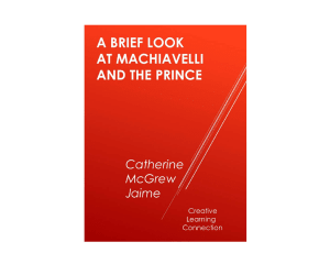 A Brief Look at Machiavelli and the Prince - eBook