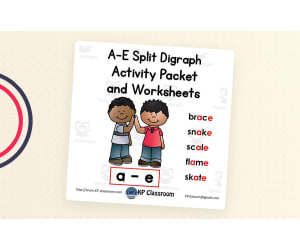 A-E Split Digraph Activity Packet and Worksheets