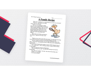 A Family Recipe – Reading Comprehension Worksheet