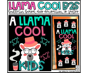 A LLama Cool Kids Back to School Bulletin Kit Board, Door Decoration Set, or Poster