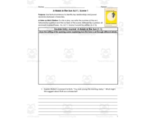 A Raisin in the Sun | Double Entry Journals