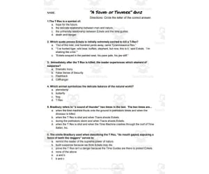 A Sound of Thunder by Ray Bradbury 10 question multiple choice quiz with answers