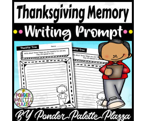 A special thanksgiving memory Writing Prompt - Thanksgiving Activity