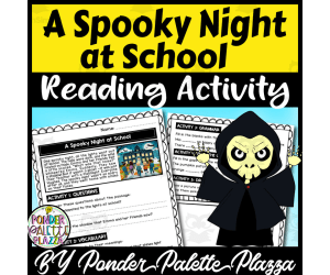 A Spooky Night at School Reading Passage - Halloween Reading Passage