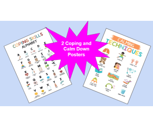 A to Z Coping Skills & Calming Techniques SEL Posters