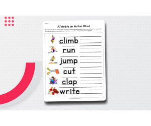 A Verb is an Action Word Worksheet