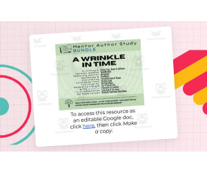 A Wrinkle in Time | Mentor Author Study Bundle