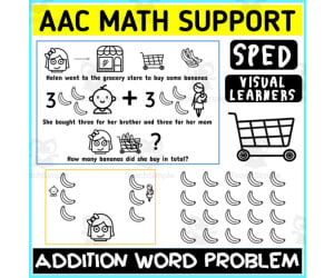 AAC Math Visual Support Addition Word Problem 1