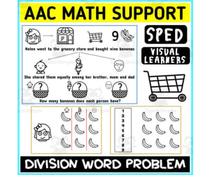 AAC Math Visual Support Division Word Problem 1