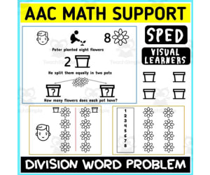 AAC Math Visual Support Division Word Problem 2