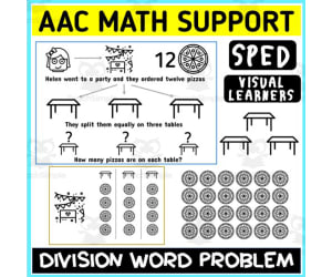 AAC Math Visual Support Division Word Problem 3