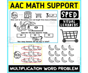 AAC Math Visual Support Multiplication Word Problem 1