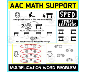 AAC Math Visual Support Multiplication Word Problem 2