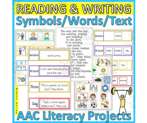 AAC Reading and Writing Development Task Cards 1