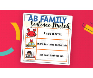AB Word Family Sentence Matching
