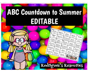 ABC Countdown to Summer - EDITABLE