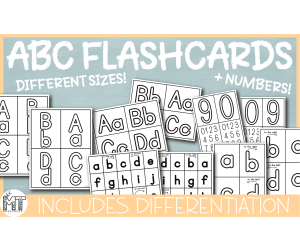 ABC Flashcards | Uppercase & Lowercase Letters + Numbers