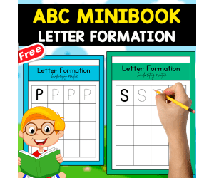 ABC LETTER FORMATION | FREE MINIBOOK OF 52 PAGES