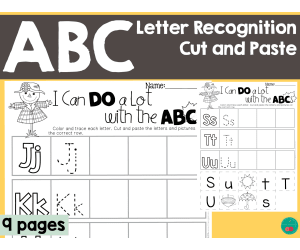 ABC Letter Recognition Cut and Paste