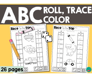ABC Roll, Trace, and Color