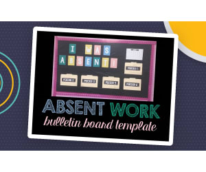 Absent Work Bulletin Board Template