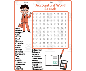 Accountant Word Search Puzzle Worksheet Activities (7th, 8th, 9th & 10