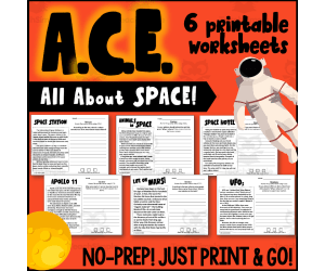 A.C.E Printable Worksheets - All About Space