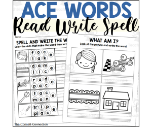 ACE Words Worksheets Read Write and Spell