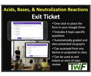 Acids, Bases, & Neutralization Reactions-Exit Ticket & Review Activity