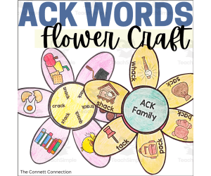 ACK Word Flower Craft - Ending Digraph Phonics Craftivity