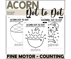 Acorn Dot to Dot Printables