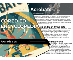 Acrobats Reading Comprehension with Questions - Cored Ed Encyclopedia